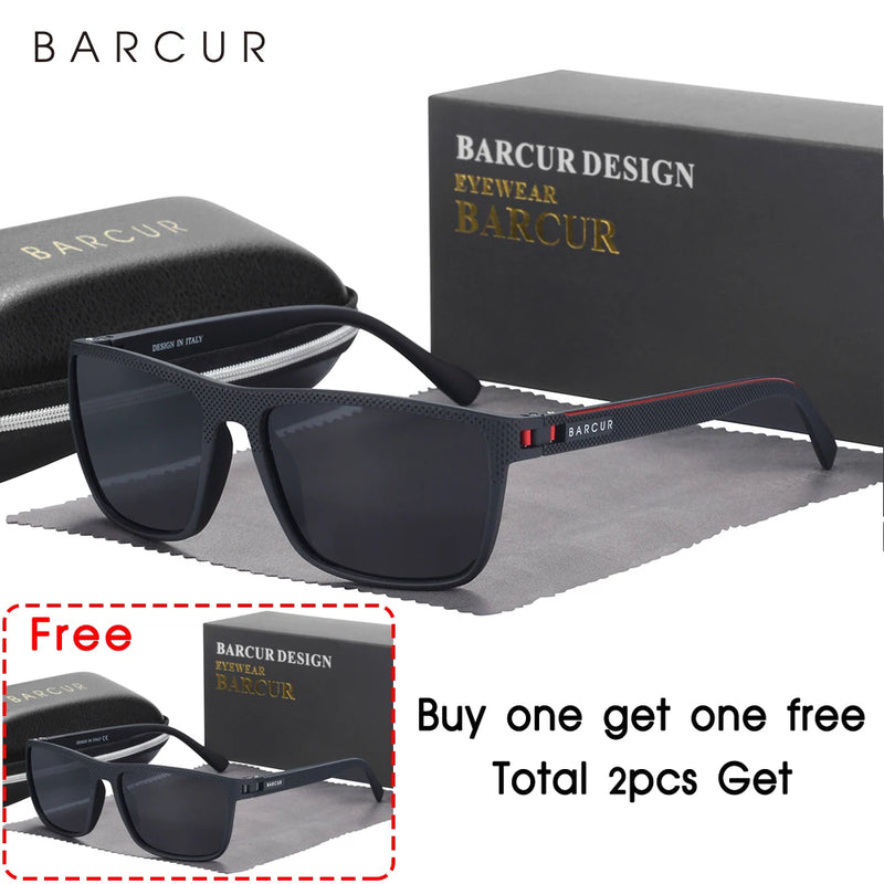 Óculos Masculino de sol BACUR design TR90